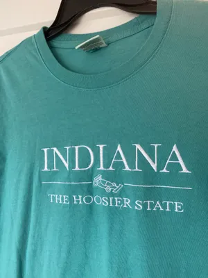 Indiana Embroidered Shirt Blue Size M thumbnail 3