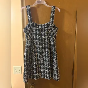NWT Anthropologie Maeve black & white tweed mini dress thumbnail 6