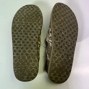 Sanuk Sidewalk‎ Surfer Zebra Print Canvas Slip On Loafers Olive Tan Womens 8 thumbnail 4