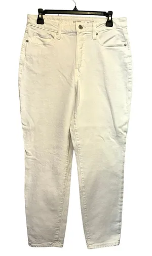 Old Navy High Rise OG Straight Jeans Size 8 White‎ Denim Secret Smooth Pockets thumbnail 1