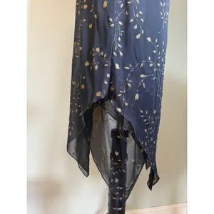 Giorgio Sant Angelo Black Gold Floral Midi vintage y2k‎ fairy boho whimsigoth thumbnail 3
