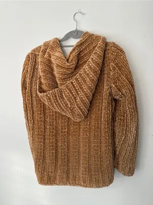 Chunky Open-Front Women's Sweater Cardigan - Camel thumbnail 3