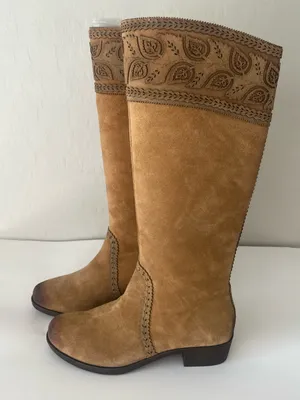 Nurture Tall Suede Boots with Paisley Tooled Detailing NEW 10 boho style paisley thumbnail 8