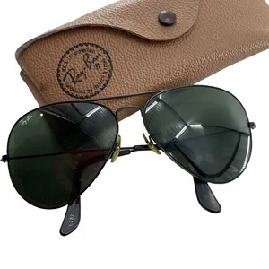 Vintage Ray Bans Classic Aviator‎ Sunglasses L2821 Black thumbnail 7