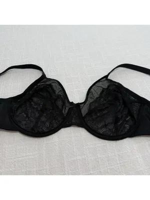 HSIA 36C Enchante Unlined Black Lace Underwire Bra Minimizer thumbnail 8