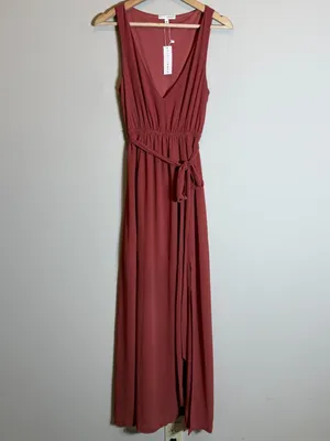 Baltic Born Hera Chiffon Maxi Dress Women XS Berry Formal Bridesmaid Wedding NWT thumbnail 6