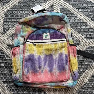Rising International Made in Nepal Hemp Backpack - Tie Dye thumbnail 1