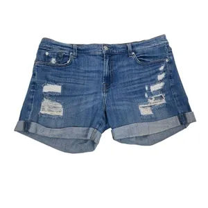 7FAM Women's 31 Cuffed Distressed Denim Jean Short thumbnail 1