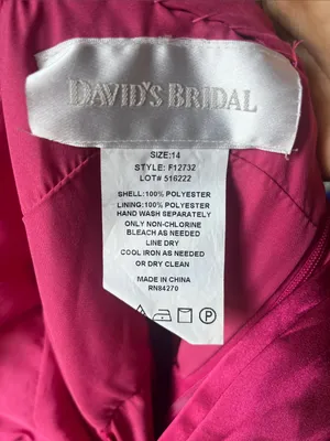 David's Bridal Fuchsia Sleeveless Maxi Dress thumbnail 10