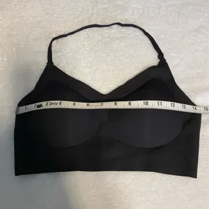 Bralette Large Minimalist Seamless Solid Black Wireless Breathable Stretch Bra thumbnail 5