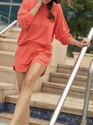 DYI Define Your‎ Inspiration Women's Athleisure Shorts Small Coral French Terry thumbnail 1
