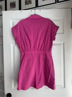 Pink Short Sleeve Romper thumbnail 2