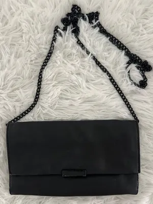 Loeffler Randall Tab‎ Black Leather Clutch Bag thumbnail 1