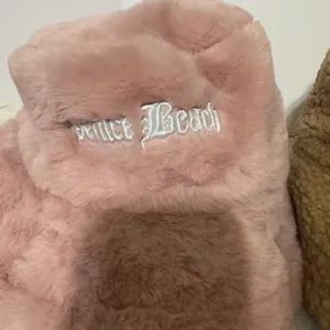 Bucket‎ Hat Lot womens pink furry Venice Beach & Tan reversible sherpa/leather thumbnail 3