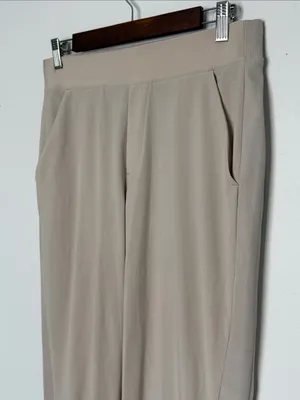 Athleta Brooklyn Ankle Pants Beige Stretch Travel Pull On Size 6 19867 thumbnail 2