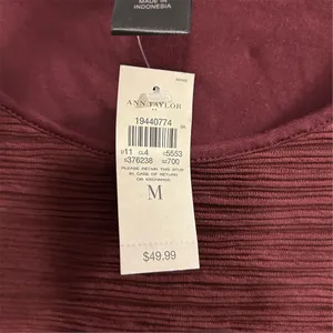 Ann Taylor Women's‎ Burgundy Red Ribbed Sleeveless Tank Top Size M thumbnail 8