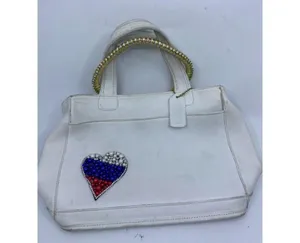 Coach Handbag White Customized with Applique thumbnail 3