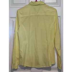 Tommy Hilfiger Women's Vintage Long Sleeve‎ Button Front Yellow Blouse Size M thumbnail 2