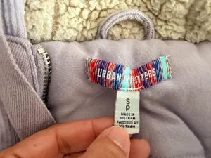 Urban Outfitters Lavender Corduroy Sherpa-Lined Hooded Jacket Size Small thumbnail 3