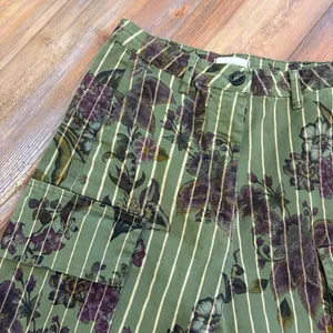 Motel High-Waisted Boho Floral Cargo Pants Stripe thumbnail 2