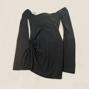 thatssofetch noor black mini dress size 2 cut out tie dark coquette whimsy goth thumbnail 5