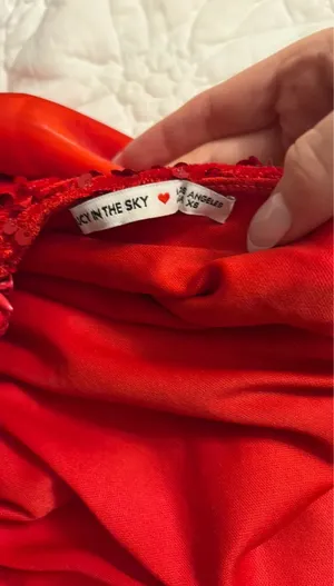 Lucy in the Sky Red Mini Sequin Dress thumbnail 4