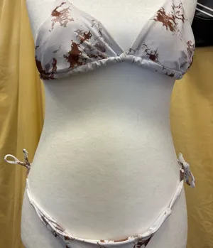 Zaful White and Brown Bikini‎ Set thumbnail 1