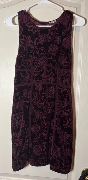 Intimately Free People Burnout Babe Purple Velvet Mini Bodycon Sleeveless Dress thumbnail 1