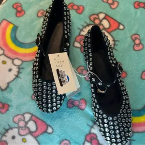 Issa Rhinestone Mary Jane Ballet Flats - A‎ New Day Black size 7 mcbling thumbnail 8