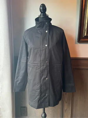 A new day Women's BlackDrawstring Waist Parka Jacket small NWT thumbnail 6