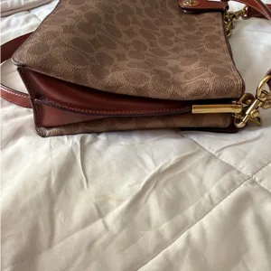 Coach Double Zip Shoulder Signature  Canvas Handbag  thumbnail 11