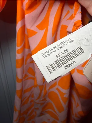Sanctuary Neon Orange & Light Pink Leaf-Print Mini Dress thumbnail 3