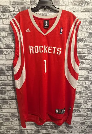 Vintage 2006–10 Tracy McGrady #1 Houston Rockets Adidas NBA Jersey 2XL +2 Length thumbnail 1