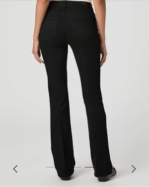 PAIGE Women's Black Manhattan Boot Cut Jeans thumbnail 2