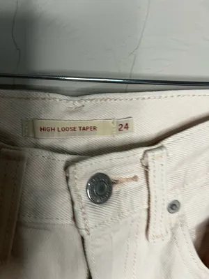 Levis Quality Premium High Loose Tapered Light Pink‎ Denim Jeans thumbnail 4