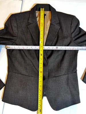 Ann Taylor Brown Blazer 6 Stretch Tailored Fitted Career Workwear Office Work thumbnail 7