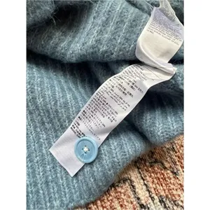 NA-KD Oversized Knitted Cardigan NWT Cozy Light Blue Chunky Sweater Size Small thumbnail 9