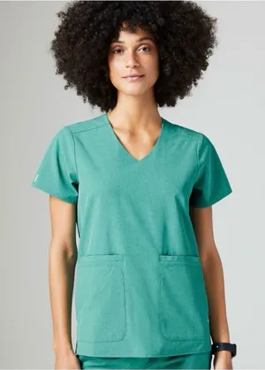 FIGS FIONe.a.c. Lekei Utility Scrub Top in Marine Size XS thumbnail 1
