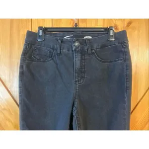 Seven7 Jeans Womens 8 Black Distressed Tummyless High Rise Skinny Stretch (5849) thumbnail 3
