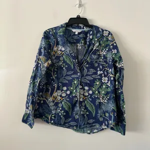 Rifle Paper Co x The Company Store Peacock Blue Pajama Set Size M thumbnail 3