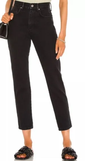 We The Free Free People Stove Pipe Jean in Black High-Waisted Jeans W1170 Sz 29 thumbnail 1