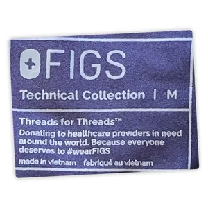 FIGS Technical Collection Navy Blue Scrub Top Womens Medium Stretch V Neck thumbnail 2