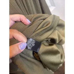 NWT Lane Bryant Size 14 Plus Crochet Olive Green Lined Midi Short Sleeve Dress‎ thumbnail 8