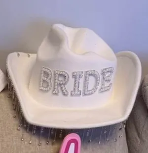 Boutique Bride cowgirl hat thumbnail 3