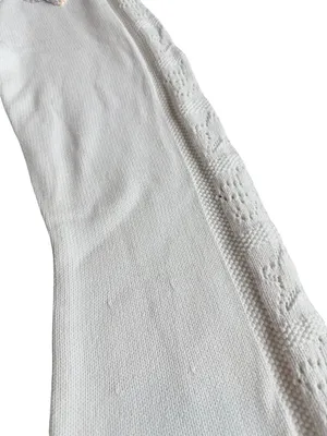 LoveShackFancy White Toro Crochet Flare Pants Wide Leg Pointelle X-Small Women's thumbnail 2