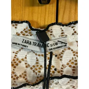 Zara Trafaluc White Floral Lace Shirt Size Small nwt (4962) thumbnail 3