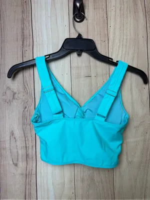 Twist-Front Turquoise Bikini Top - Women thumbnail 4