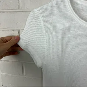 Aerie White Waffle Knit Baby Tee Size XS thumbnail 7