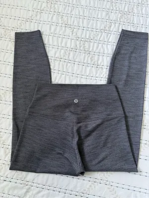 Lululemon Wunder Under Super High Rise Leggings Size 6 Gray 23” Yoga Gym Luon HR thumbnail 2
