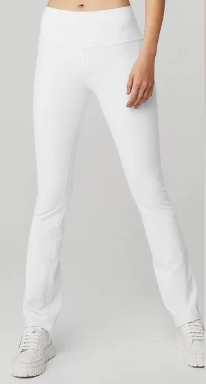 Alo NWOT Airbrush High Waist Bootcut White Legging Size M thumbnail 1